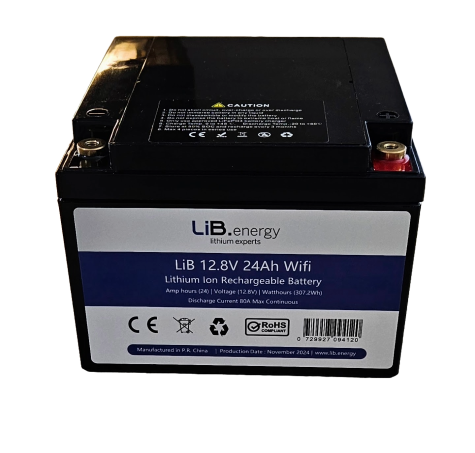 LiB 12.8V 24Ah LFP Battery WiFiLiB 12.8V 24Ah LFP Battery WiFi